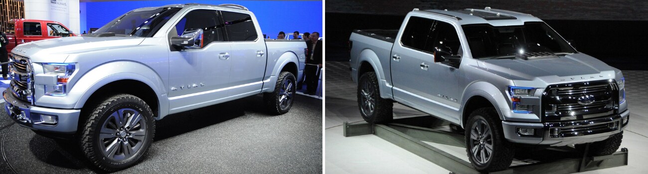 Exterior views of the driver and passenger side of the 2020 Ford F-150 Atlas concept