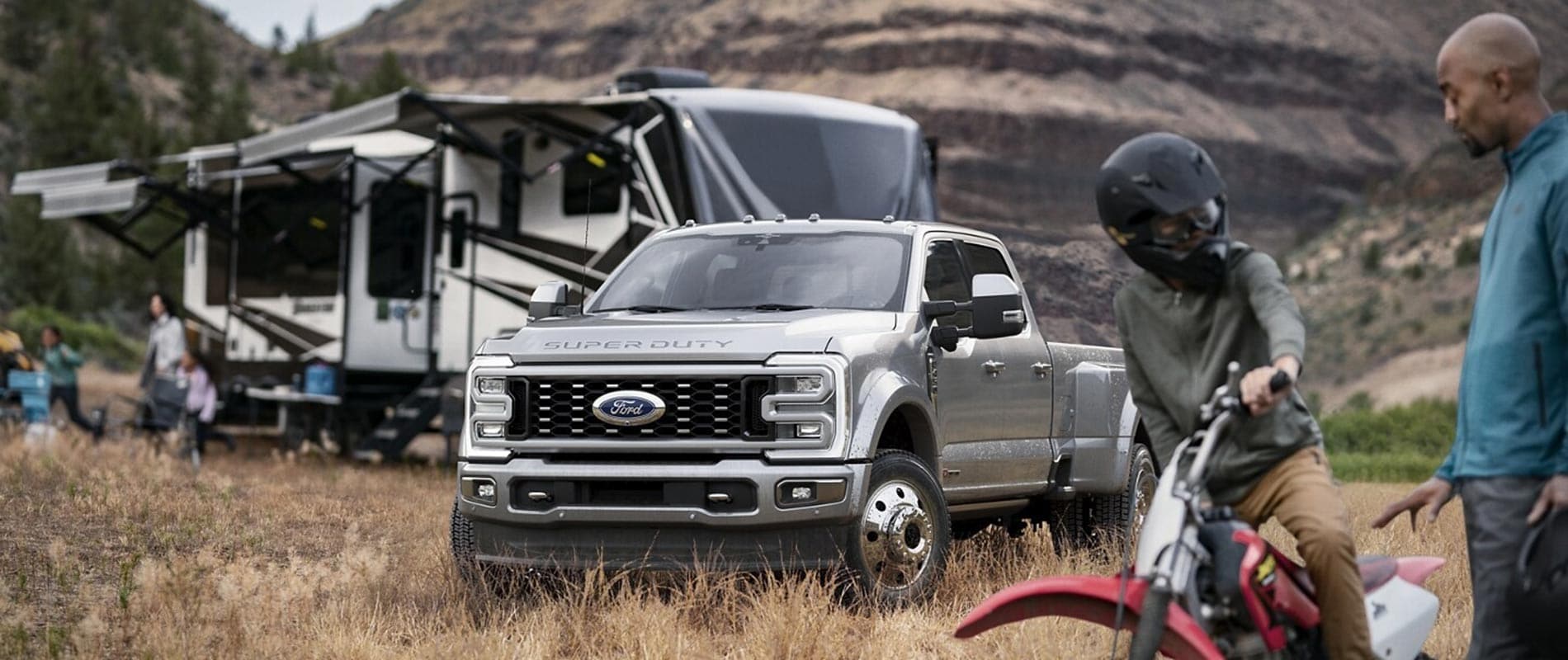 2025 Ford Super Duty Truck parked at a campsite