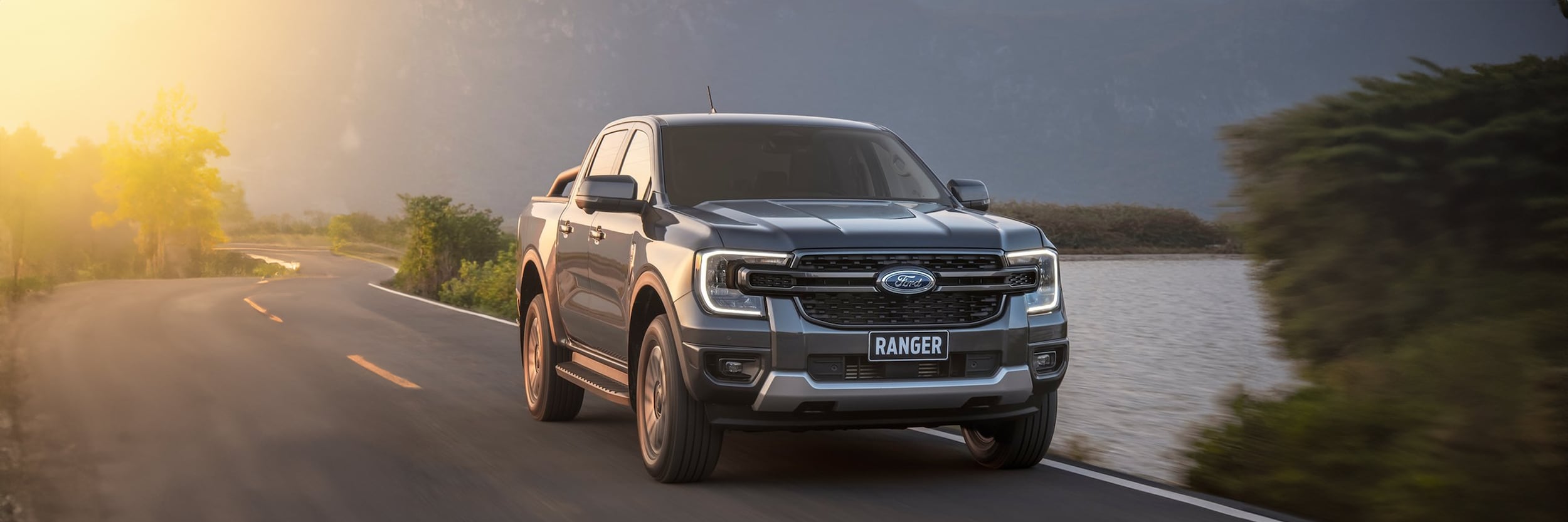 2024 Ford Ranger driving on mountain road