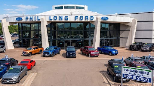The Phil Long Ford of Chapel Hills dealership offers quality pre-owned cars, trucks, and SUVs for sale in Colorado Springs
The Phil Long Ford of Chapel Hills dealership offers quality pre-owned cars, trucks, and SUVs for sale in Colorado Springs