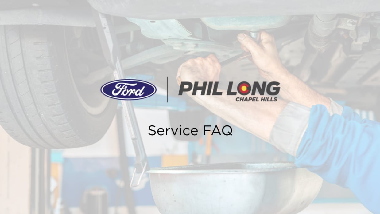 Learn about the frequently asked service questions from our customers at the Phil Long Ford of Chapel Hills Service Center