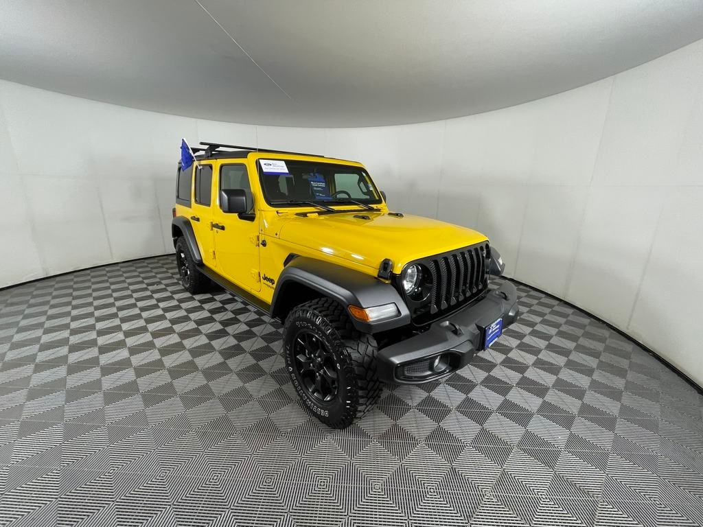 Certified 2021 Jeep Wrangler Unlimited Willys Sport with VIN 1C4HJXDN2MW607132 for sale in Colorado Springs, CO