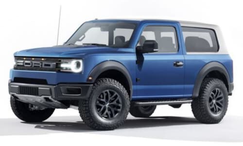 2021 Ford Bronco concept night desert rocky road