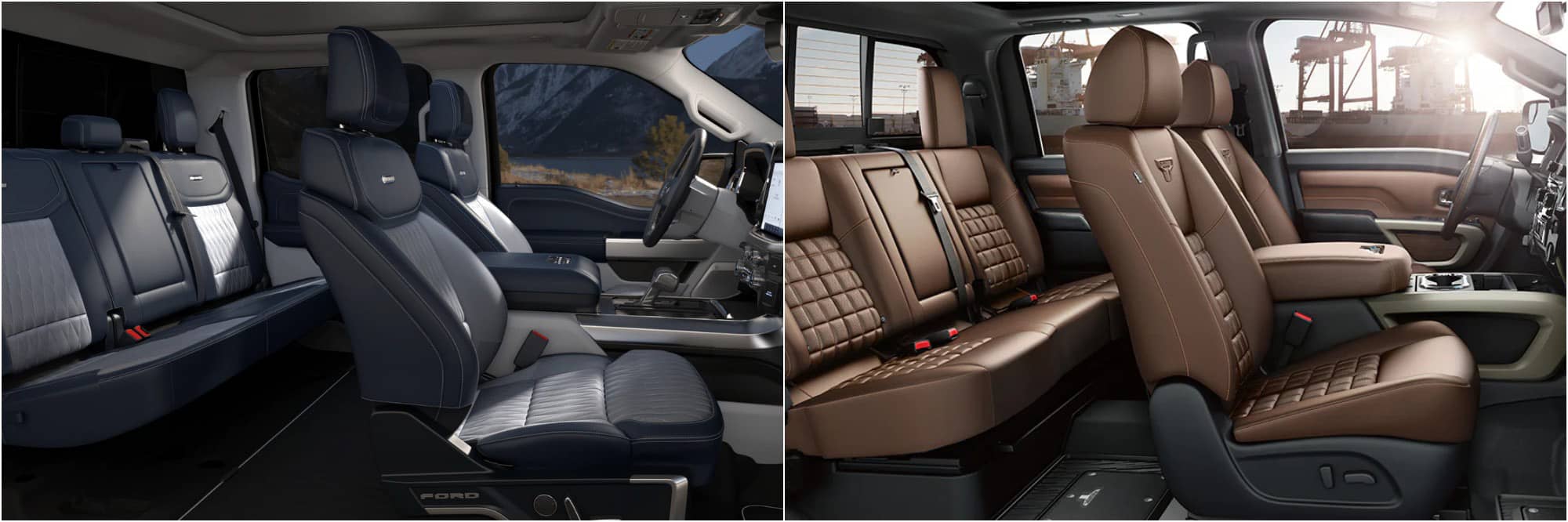 2022 Ford F-150 Vs. Nissan Titan Interior Seating