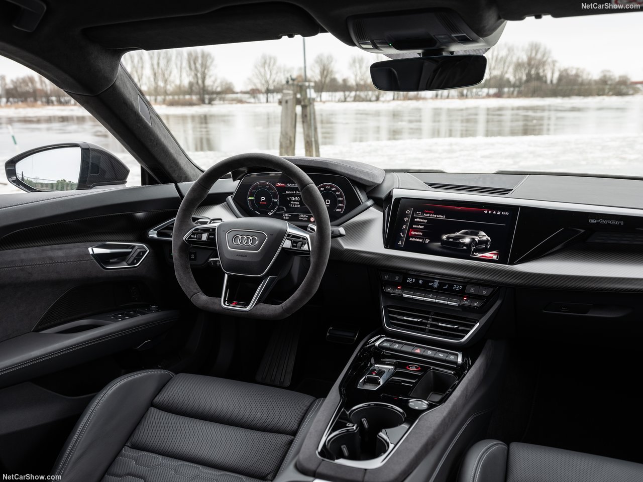 A view of the interior seating of a Audi RS e-Tron