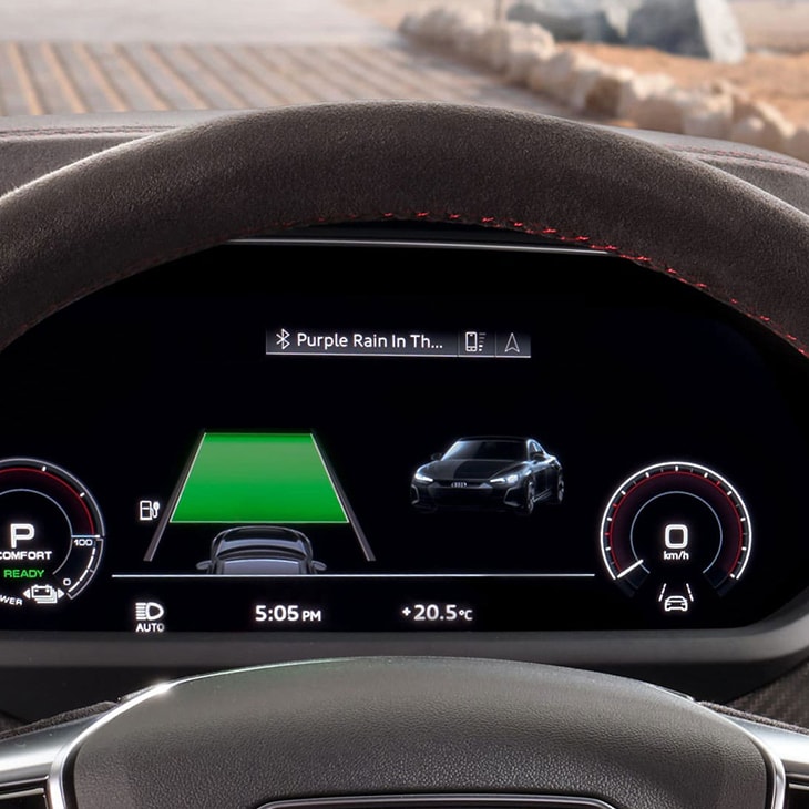 The dashboard of a new Audi