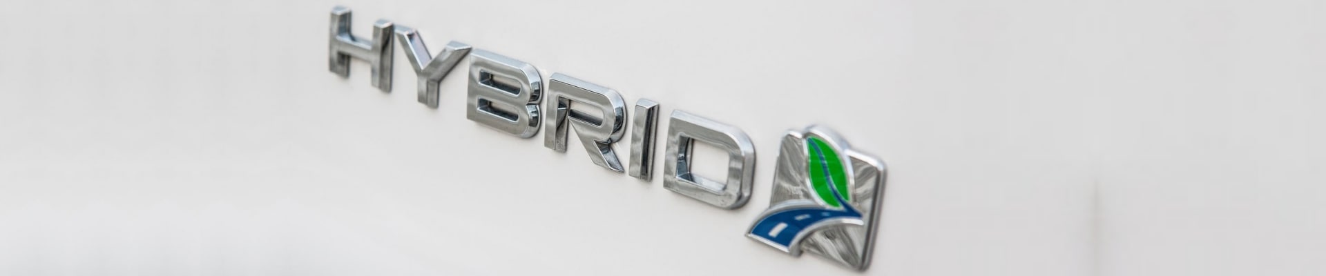 Hybrid eco decal emblem seen on the side of Honda hybrid cars