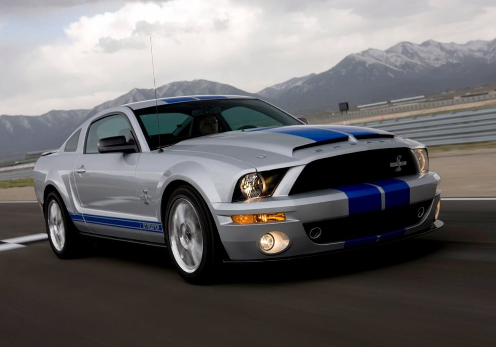 used 2008 Ford Mustang Shelby GT500 exterior view in-motion racing