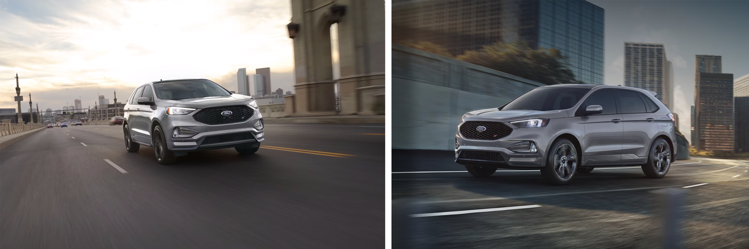 2024 Ford Edge Driving on highway and city road.