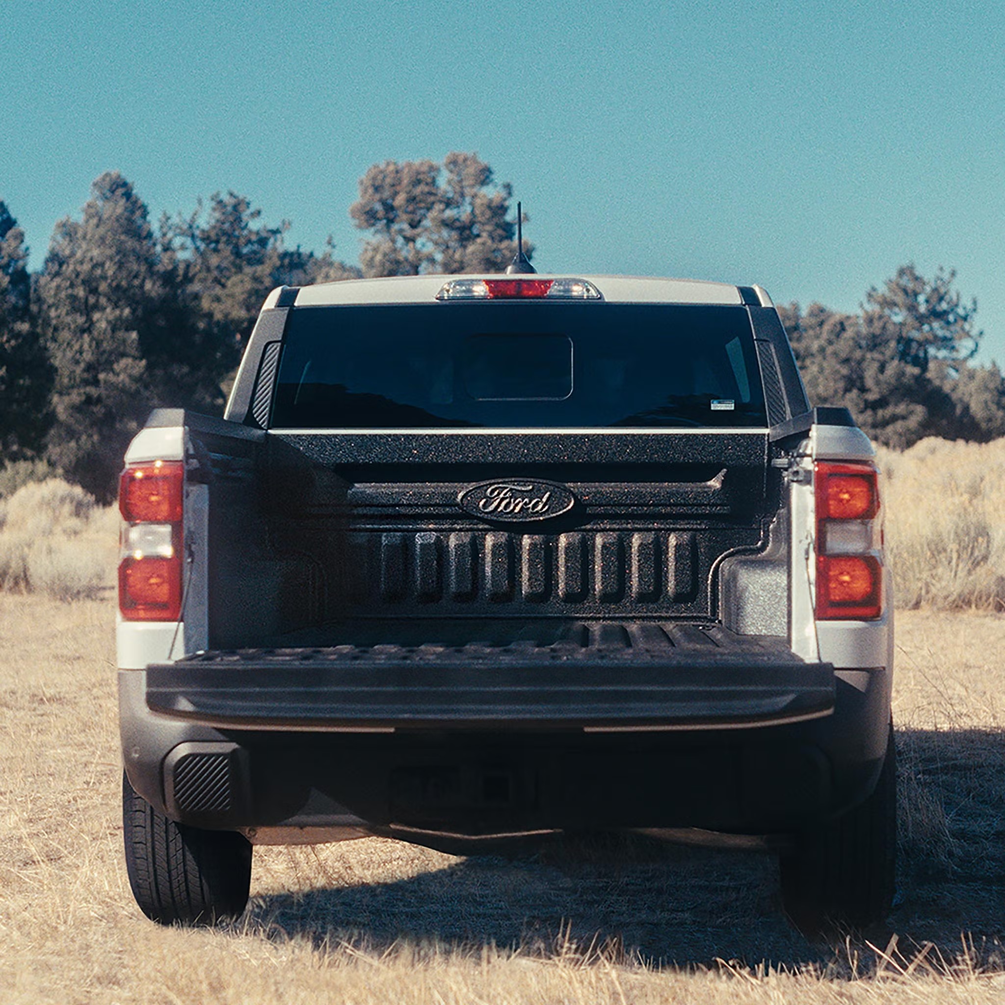 2026 Ford Maverick FLEXBED with the tailgate down