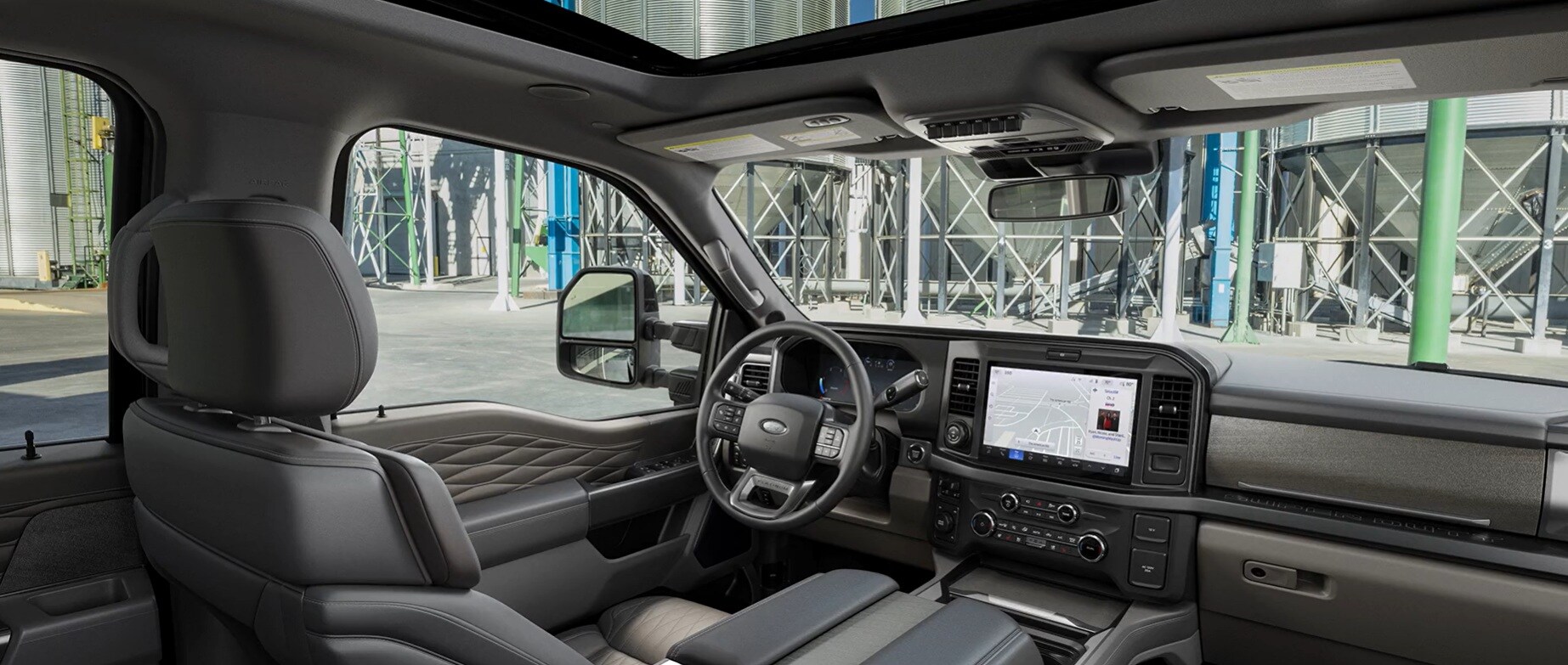 The interior of a Ford Super Duty