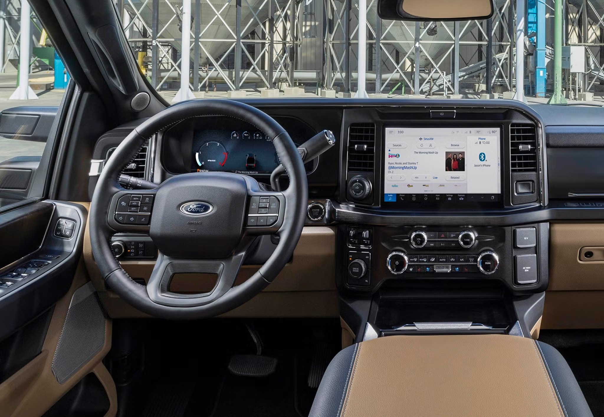 Ford Super Duty dashboard with 12-inch center display and digital cluster
