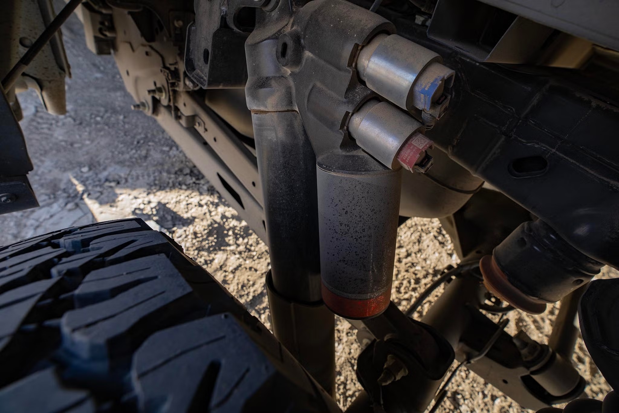 FOX Live Valve shocks on the Ford F-150 Raptor suspension