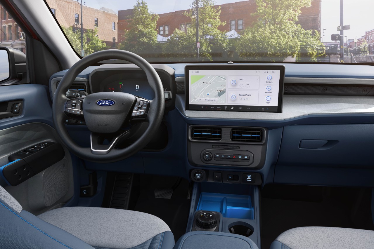 Interior of a 2025 Ford Maverick.