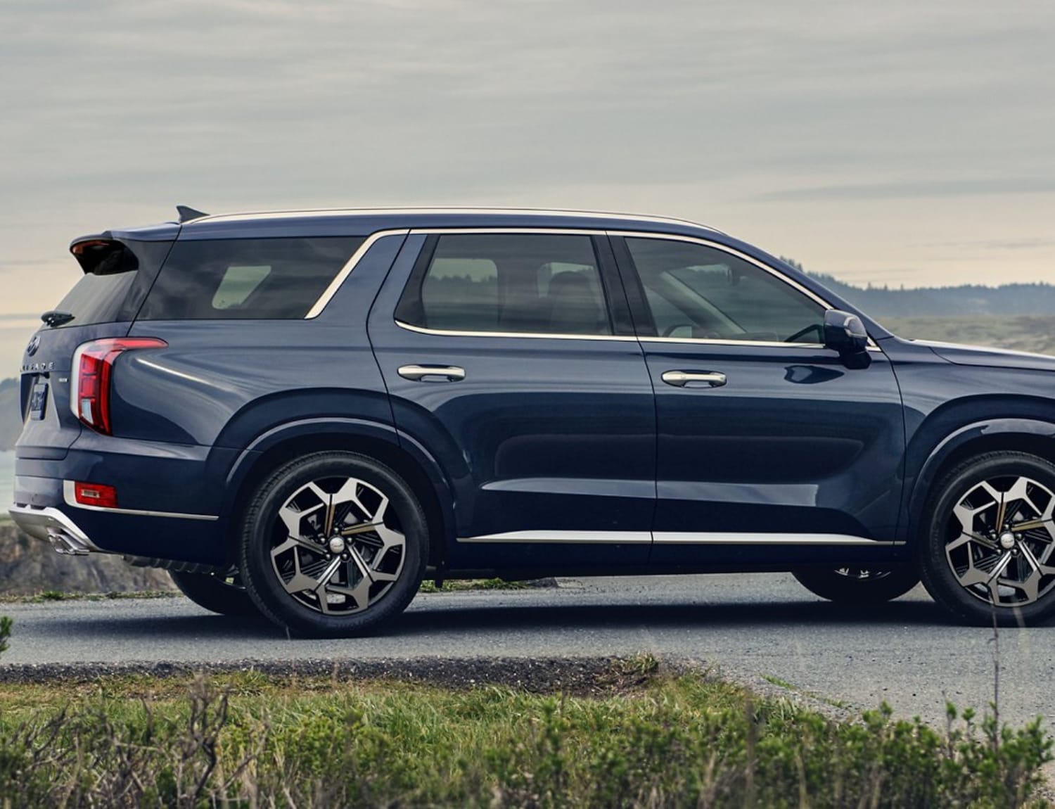 Rear passenger side exterior of the new 2021 Hyundai Palisade Calligraphy model