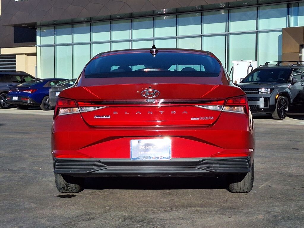 Certified 2022 Hyundai Elantra Hybrid Blue Sedan