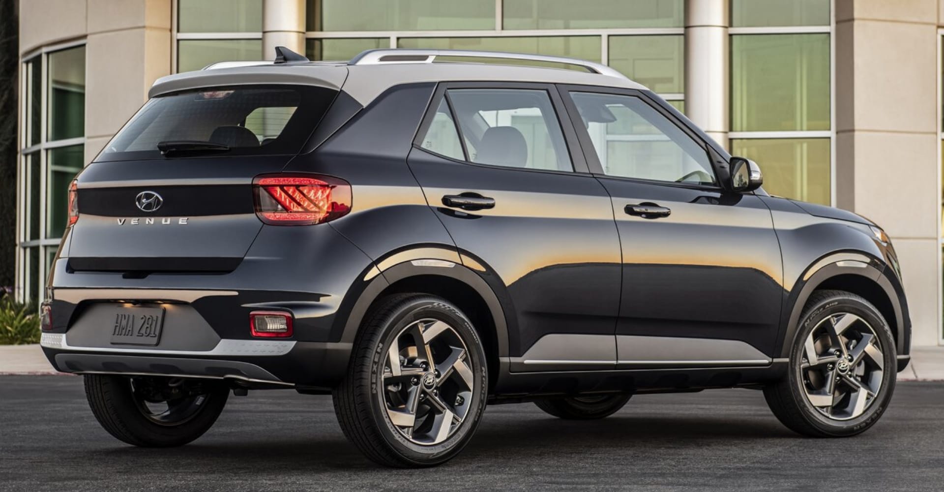 New 2020 Hyundai Venue exterior rear passenger side view