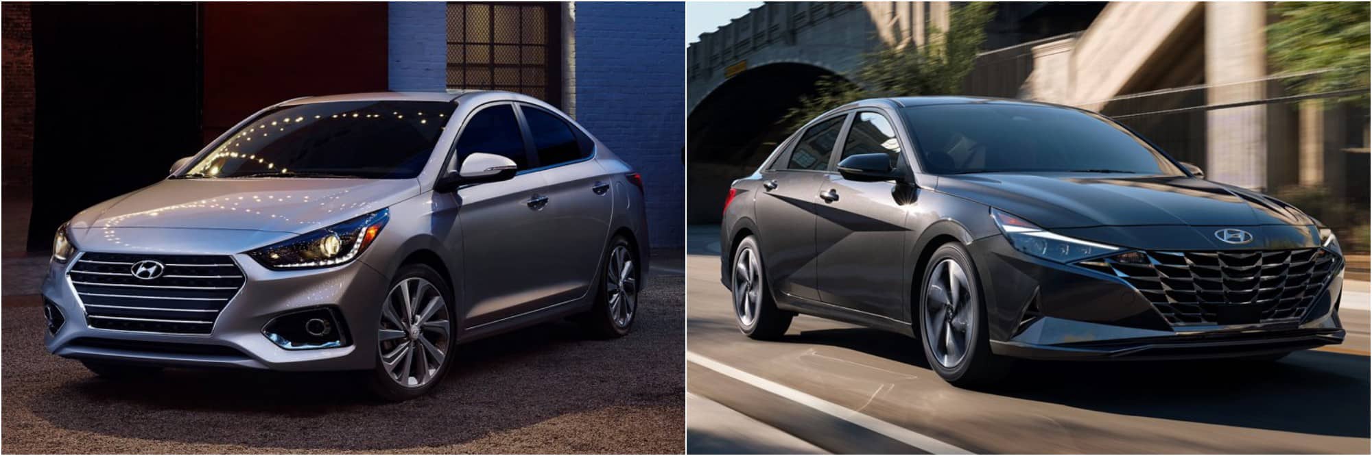 2022 Hyundai Accent Vs. Hyundai Elantra Front