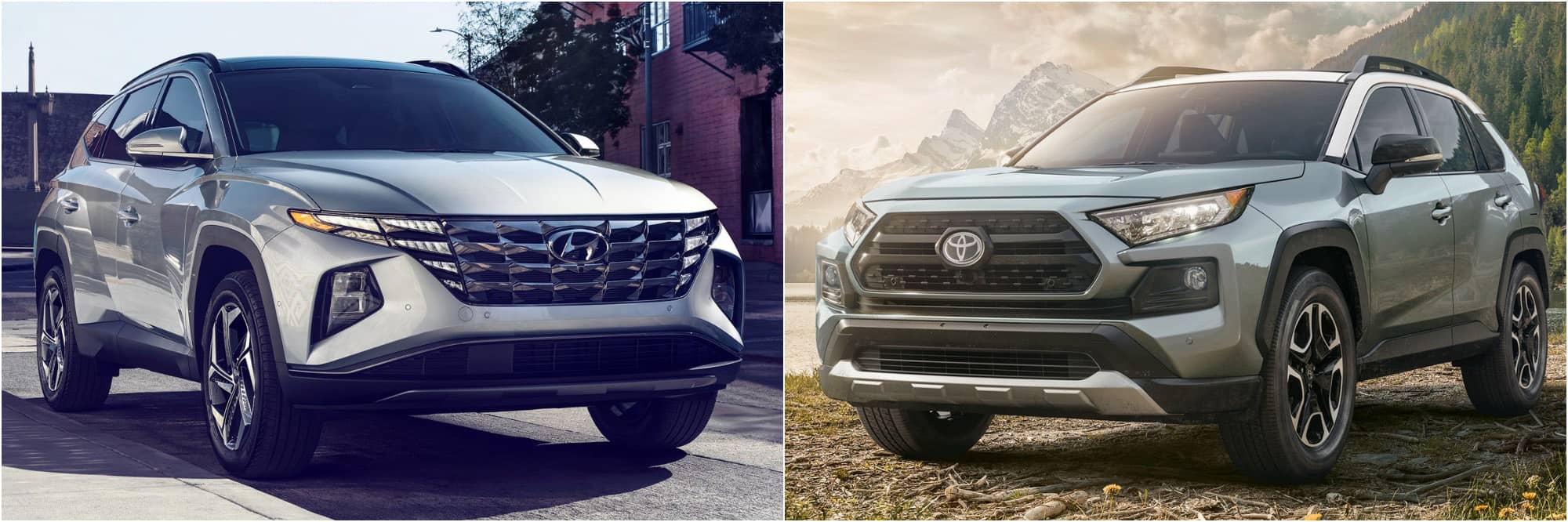 2022 Hyundai Tucson Vs. Toyota Rav4 Front