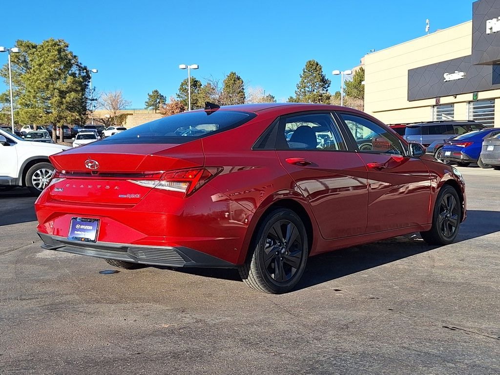 Certified 2022 Hyundai Elantra Hybrid Blue Sedan