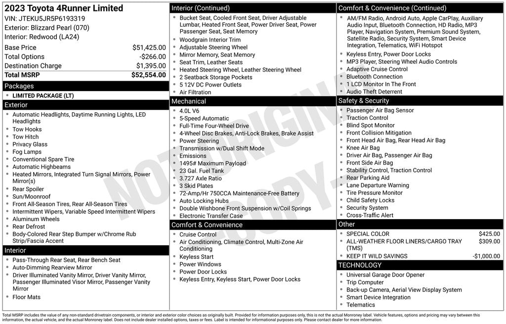 Used 2023 Toyota 4Runner Limited SUV