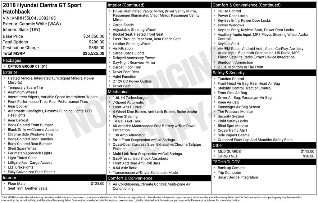 Used 2018 Hyundai Elantra GT Sport Hatchback