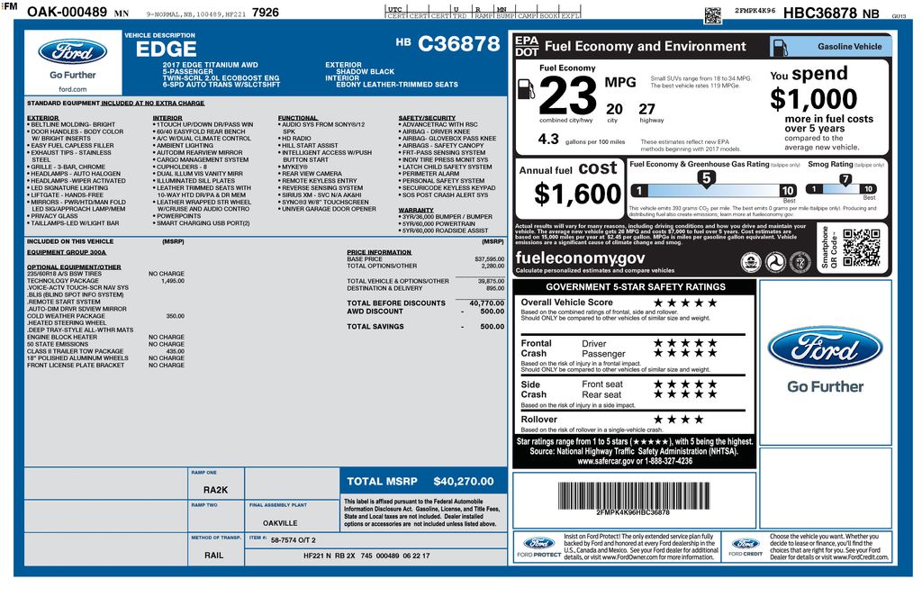 2017 Ford Edge Titanium AWD's photo