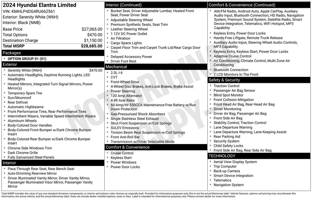Certified 2024 Hyundai Elantra Limited Sedan