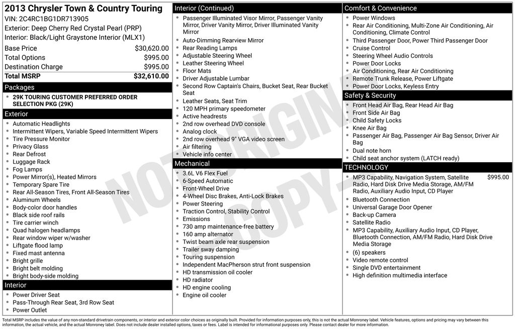 2013 Chrysler Town & Country