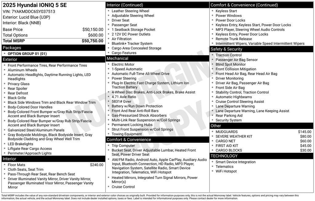 New 2025 Hyundai IONIQ 5 SE SUV