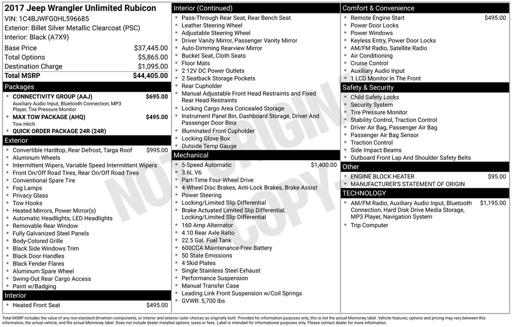 2017 Jeep Wrangler Unlimited