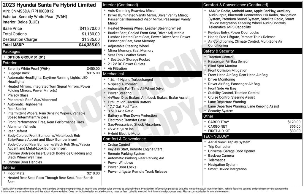 Used 2023 Hyundai Santa Fe Hybrid Limited SUV