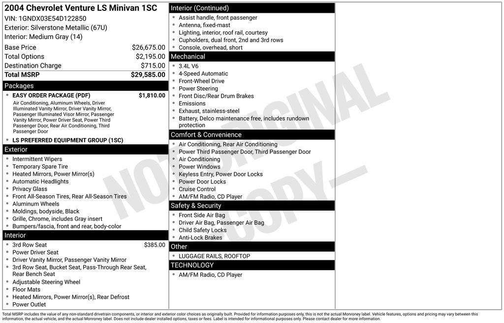 2004 Chevrolet Venture's photo