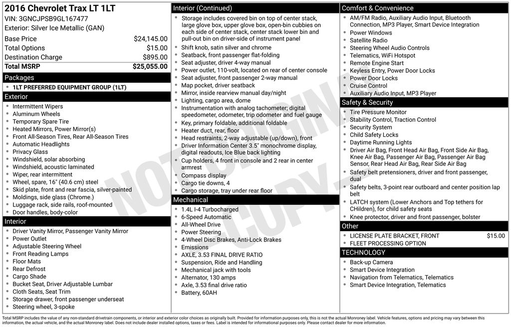 2016 Chevrolet Trax LT