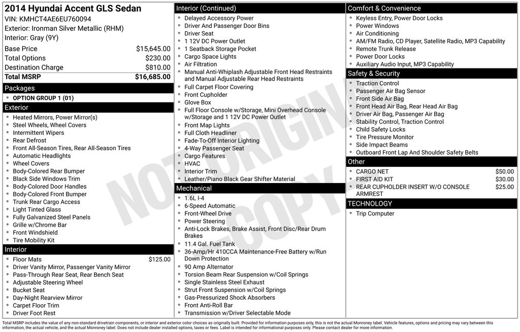 2014 Hyundai Accent GLS 4-Door 6-Speed Automatic's photo