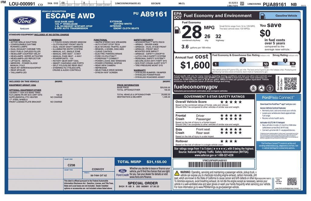 Used 2023 Ford Escape Base SUV