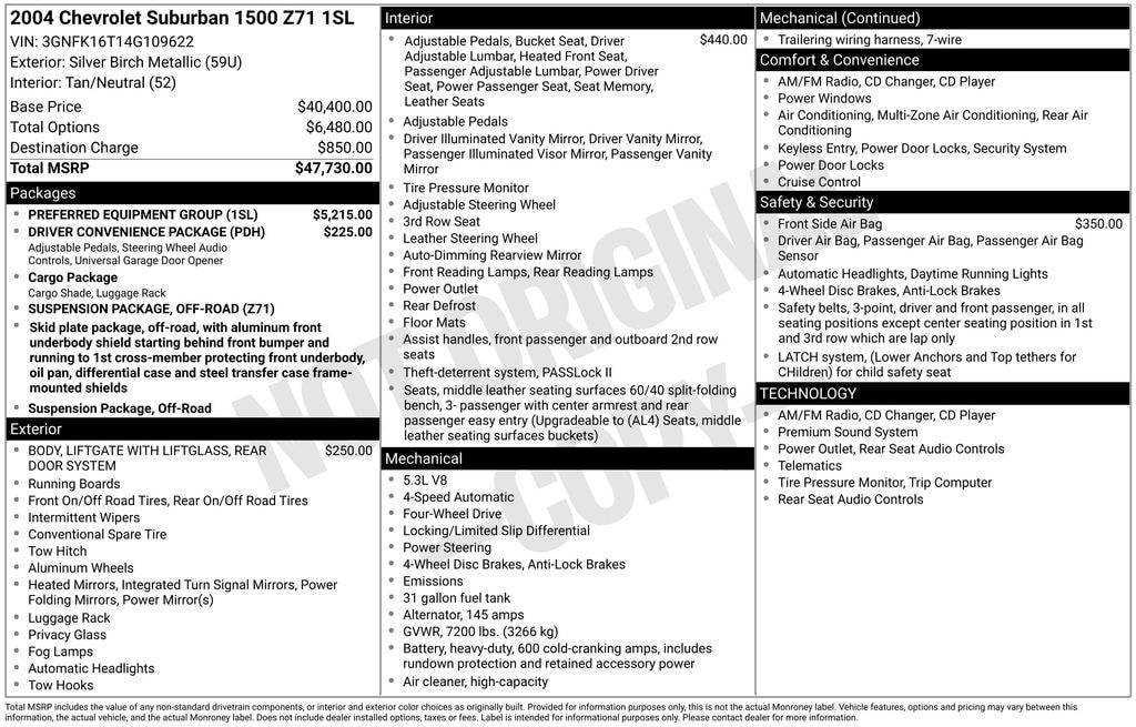 Used 2004 Chevrolet Suburban 1500 SUV