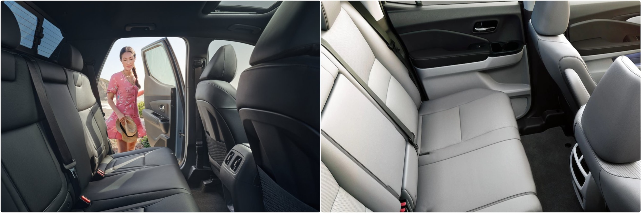 2022 Hyundai Santa Cruz vs. 2022 Honda Ridgeline interior seating comparison