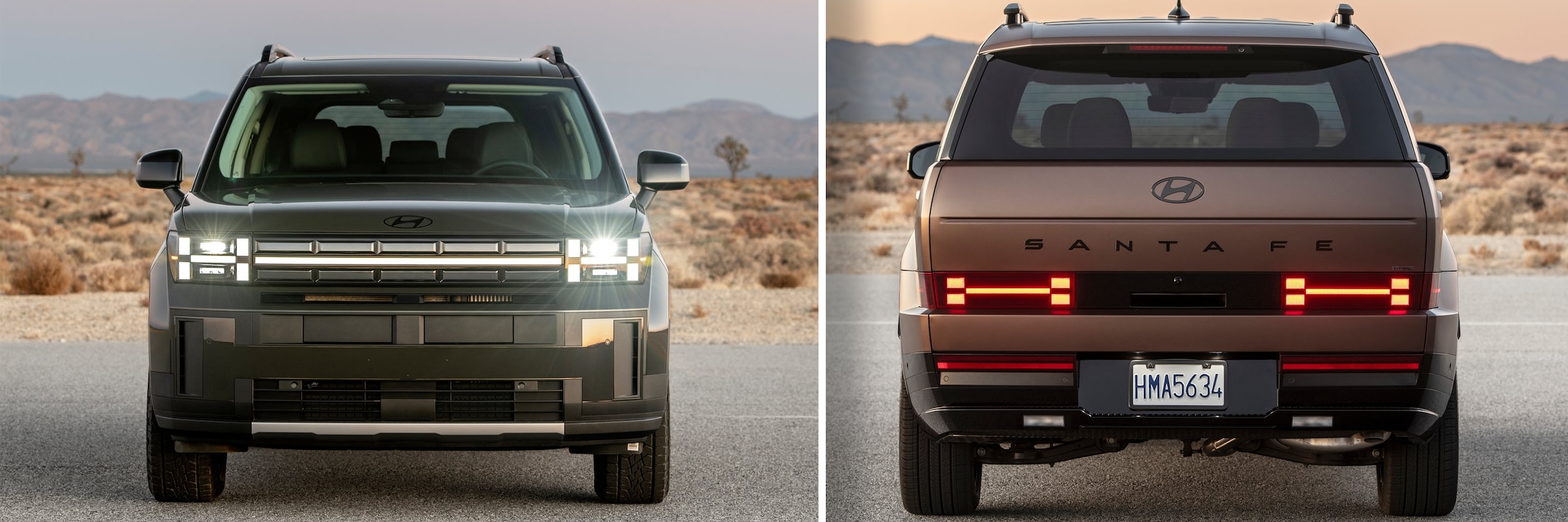 Front and Back picture of the 2024 Hyundai Santa Fe
