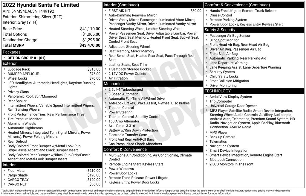 Used 2022 Hyundai Santa Fe Limited SUV