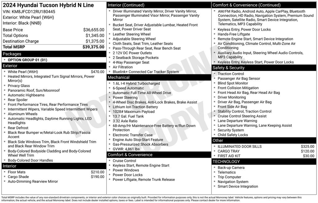 2024 Hyundai Tucson N Line HEV AWD's photo