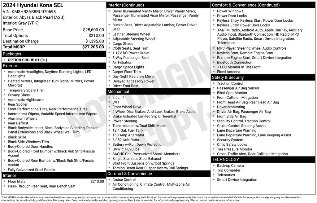 Used 2024 Hyundai Kona SEL SUV