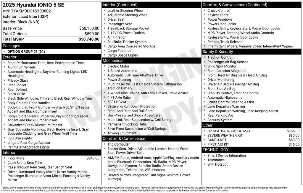 New 2025 Hyundai IONIQ 5 SE SUV