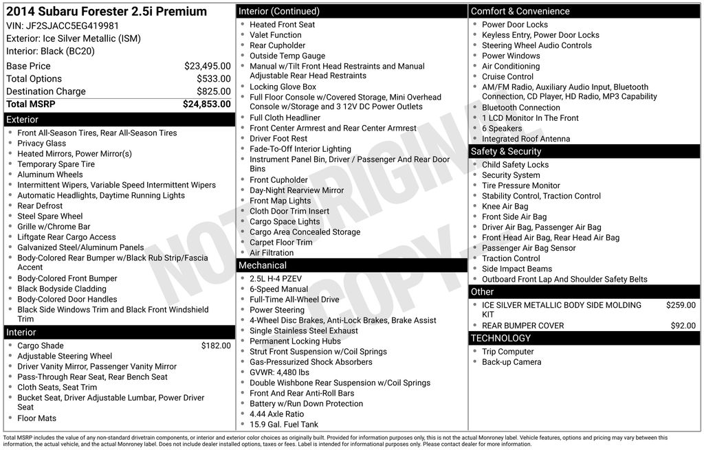 2014 Subaru Forester i Premium