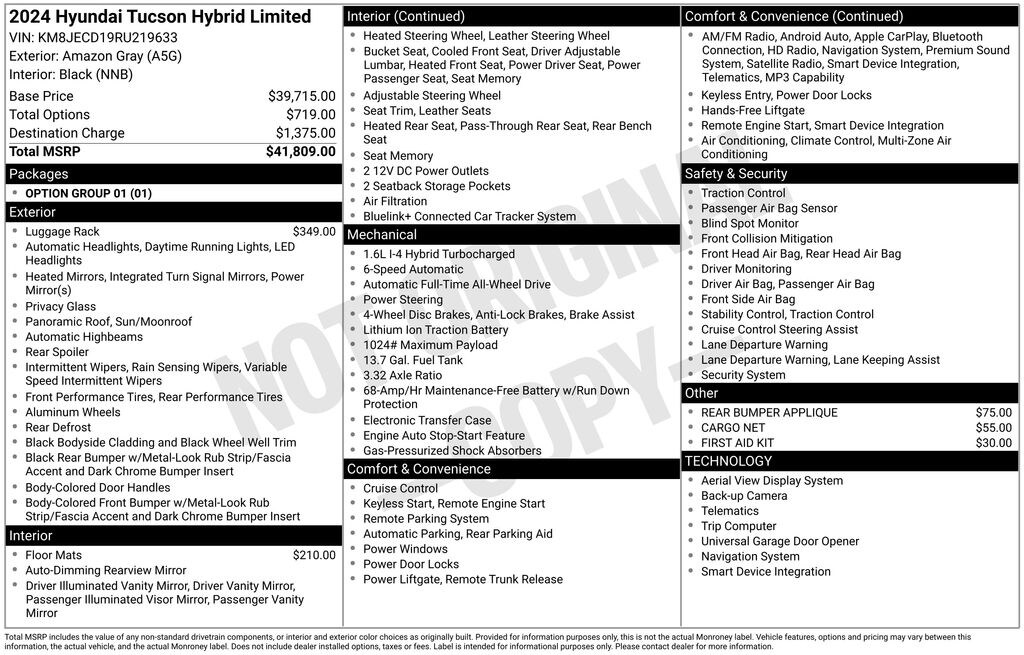 Used 2024 Hyundai Tucson Hybrid Limited SUV