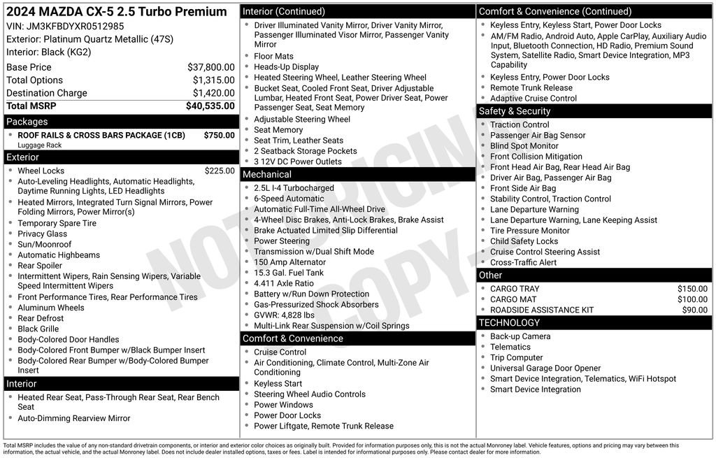 2024 Mazda CX-5 Turbo Premium Package Auto AWD's photo