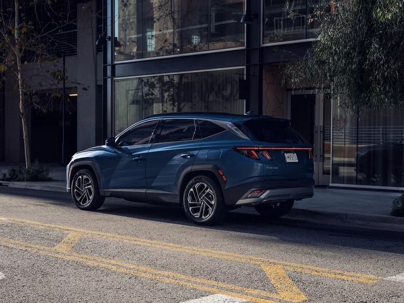 2026 TUCSON parked in the city