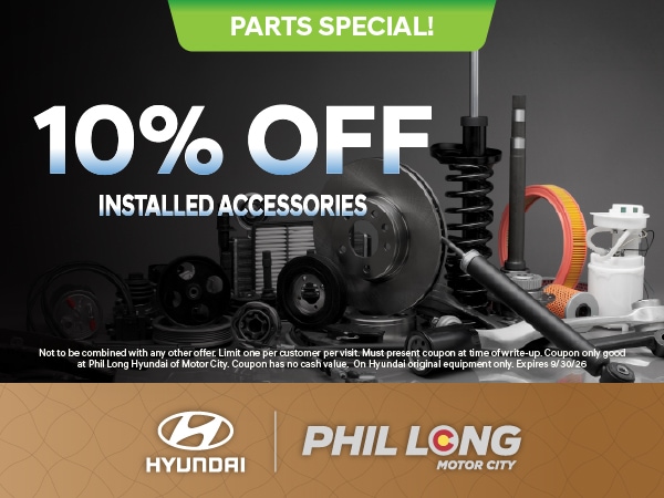 10% off premuim services at Hyundai of Motor City