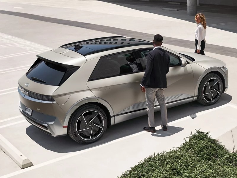 2026 IONIQ 5 overhead view with vision roof