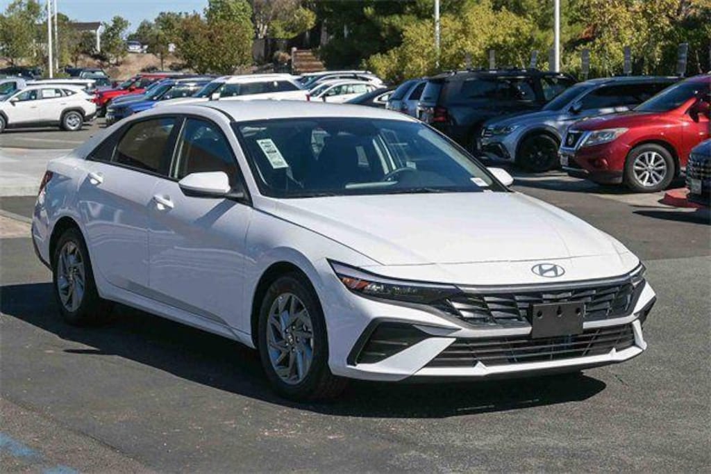 New 2026 Hyundai Elantra Hybrid Blue Sedan